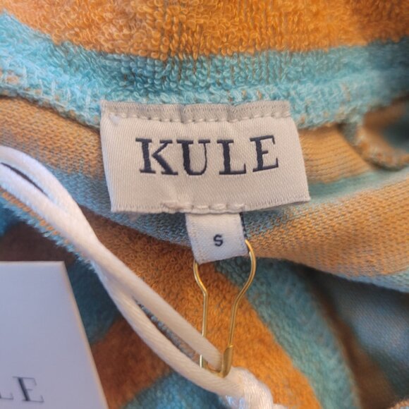 NWT KULE The Terry Franny Ladies Sweatshirt in Sherbet/Aqua Size S - Picture 4 of 4